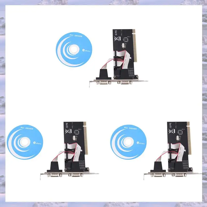 

T85C-3X PCI To R232 Adapter PCIE To 2 Port Serial Expansion Card PCI-E To Industrial RS232 Serial Port Adapter For Desktop