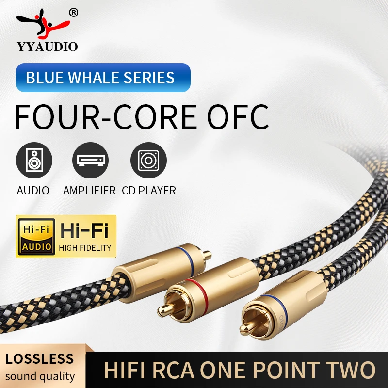 

HIFI RCA to 2 RCA Subwoofer cable High Quality 1 to 2 Splitter Y RCA Cable Male to 2 Male Audio cable For Speaker DVD TV Etc