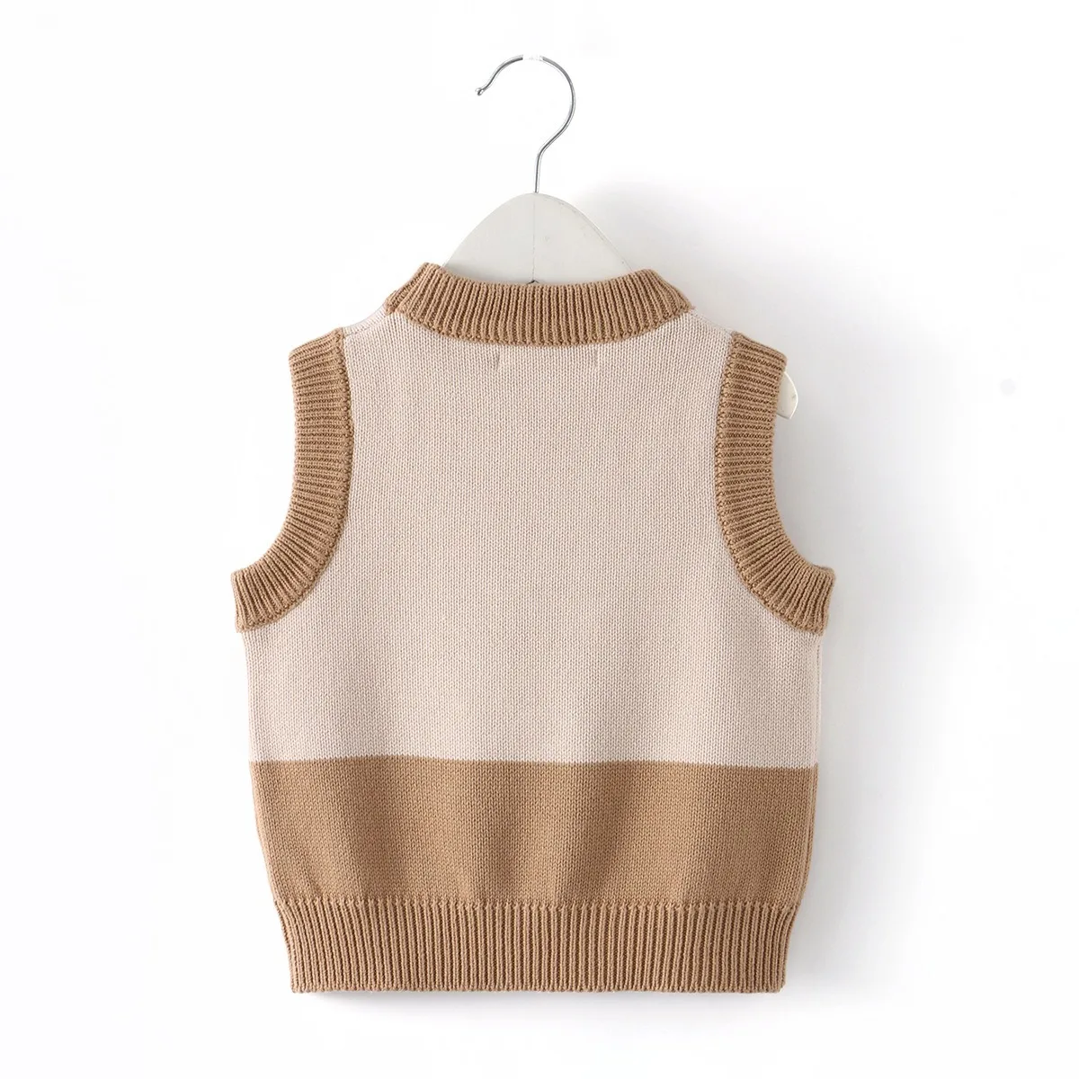 Ircomll Knitted Children's Vest Korean 1-6Y Kids Cotton Cartoon Vest Tops Sleeveless Sweater Waistcoat Casual Outerwear