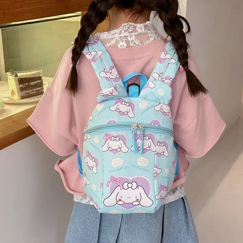 

Sanrioed Anime Cinnamoroll Kuromi My Melody Hello Kitty Small Backpack Cute Children Kindergarten Cartoon Shoulder Bag Gifts