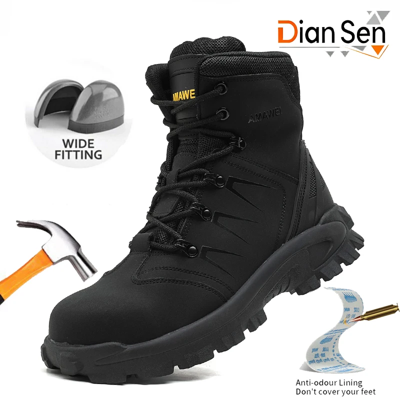 

Неразрушимая защитная обувь, мужская рабочая обувь с защитой от ударов и проколов, модная походная спортивная обувь, защитные рабочие ботинки