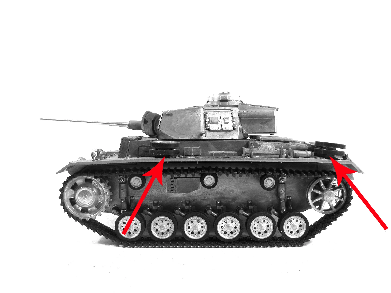 Mato Spare Wheel Metal Mount 2 pcs For 1/16 1:16 RC Panzer III IIIH Stug III tank Metal Upgrade Parts