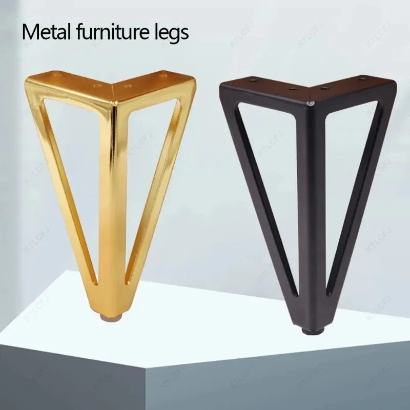 

4Pcs 15.5cm Height Metal Thickened Furniture Legs Luxury Cabinet Feet Gold Feet Black TV Cabinet Leg Bathroom Cabinet Legs