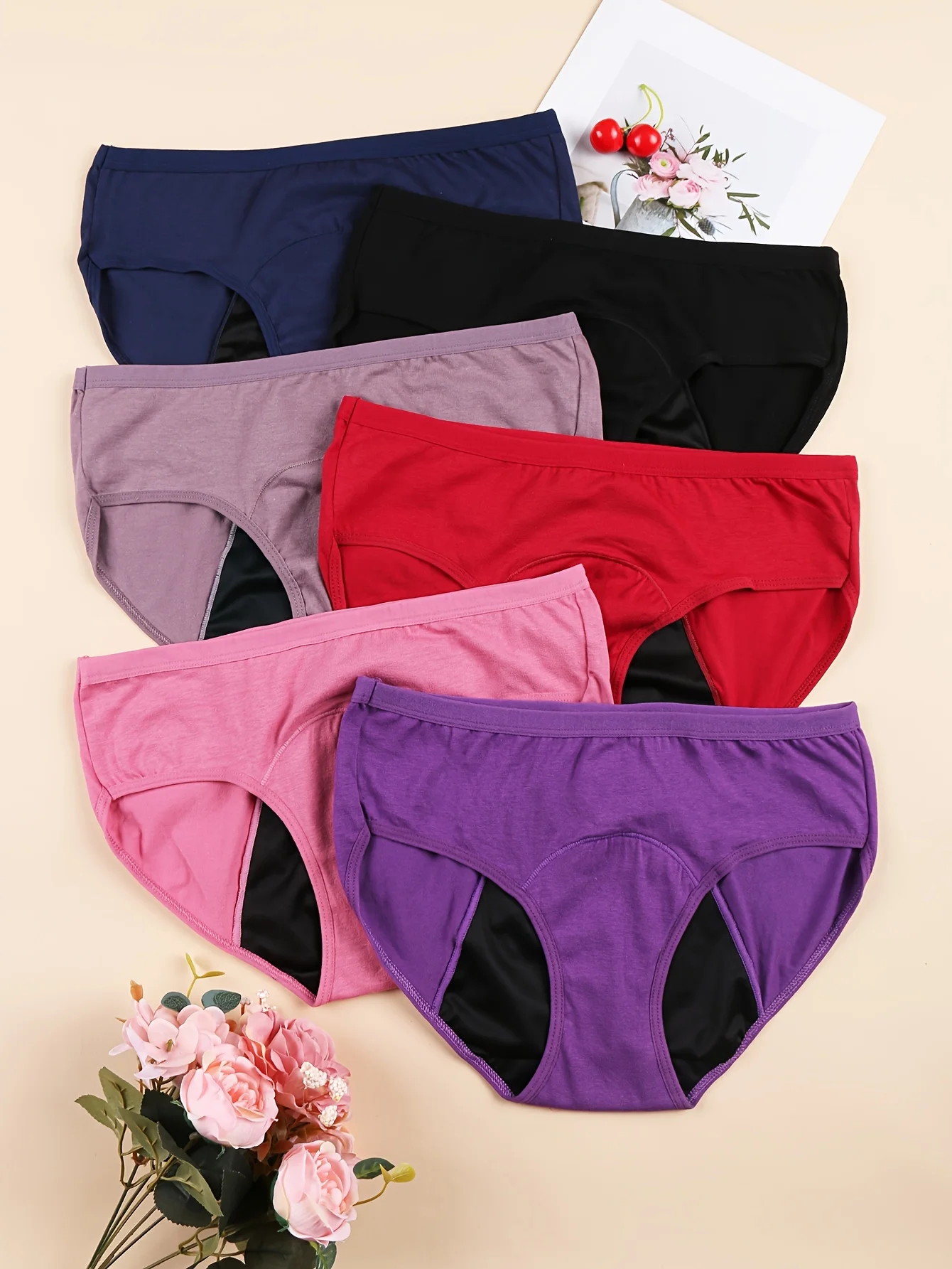 2 PCs Menstrual Period Panties, Comfy & Breathable Full-Coverange Anti-Leak Panties, Women's Lingerie & Underwear