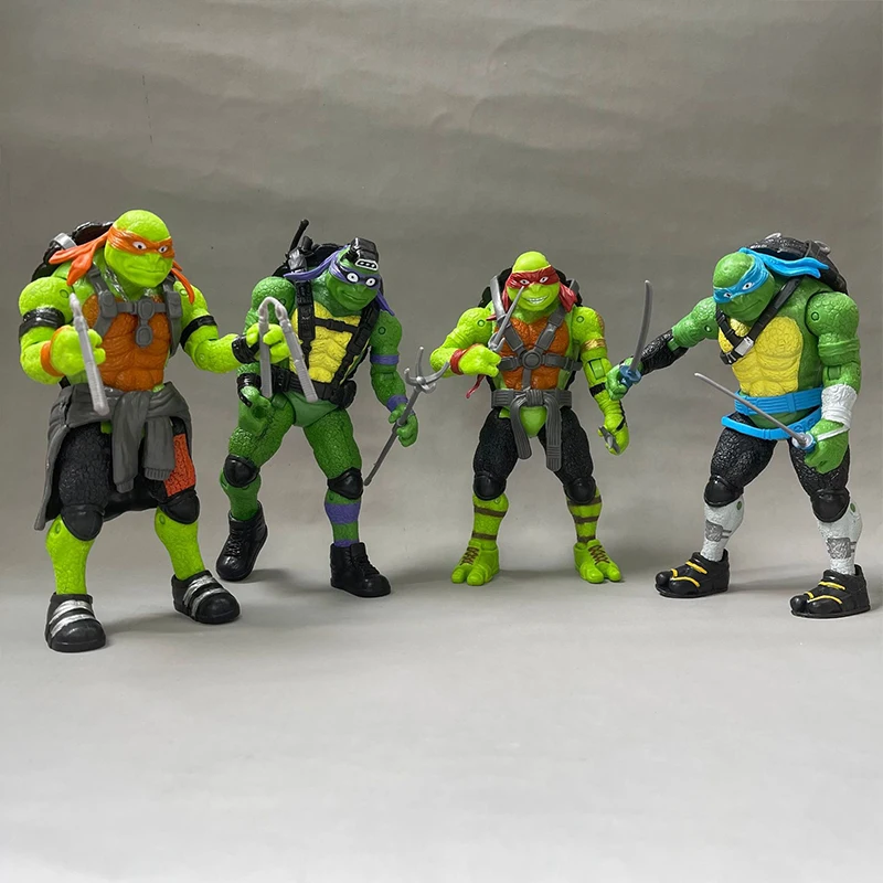 4pcs Ninja Turtle Action Figure 17cm Leo Raph Don Mike Anime Movable PVC Model Figurine Teenage Mutant Ninja Turtles Toys Gifts