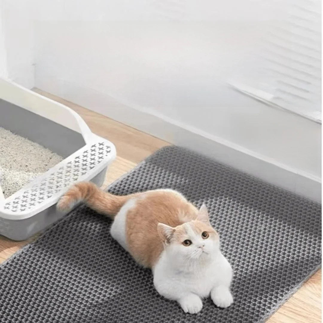 

Large Double Layer Litter Mat Anti-Splash Prevents Sand Escape Washable Pet Supplies Litter Tray Mat Comfortable Soft