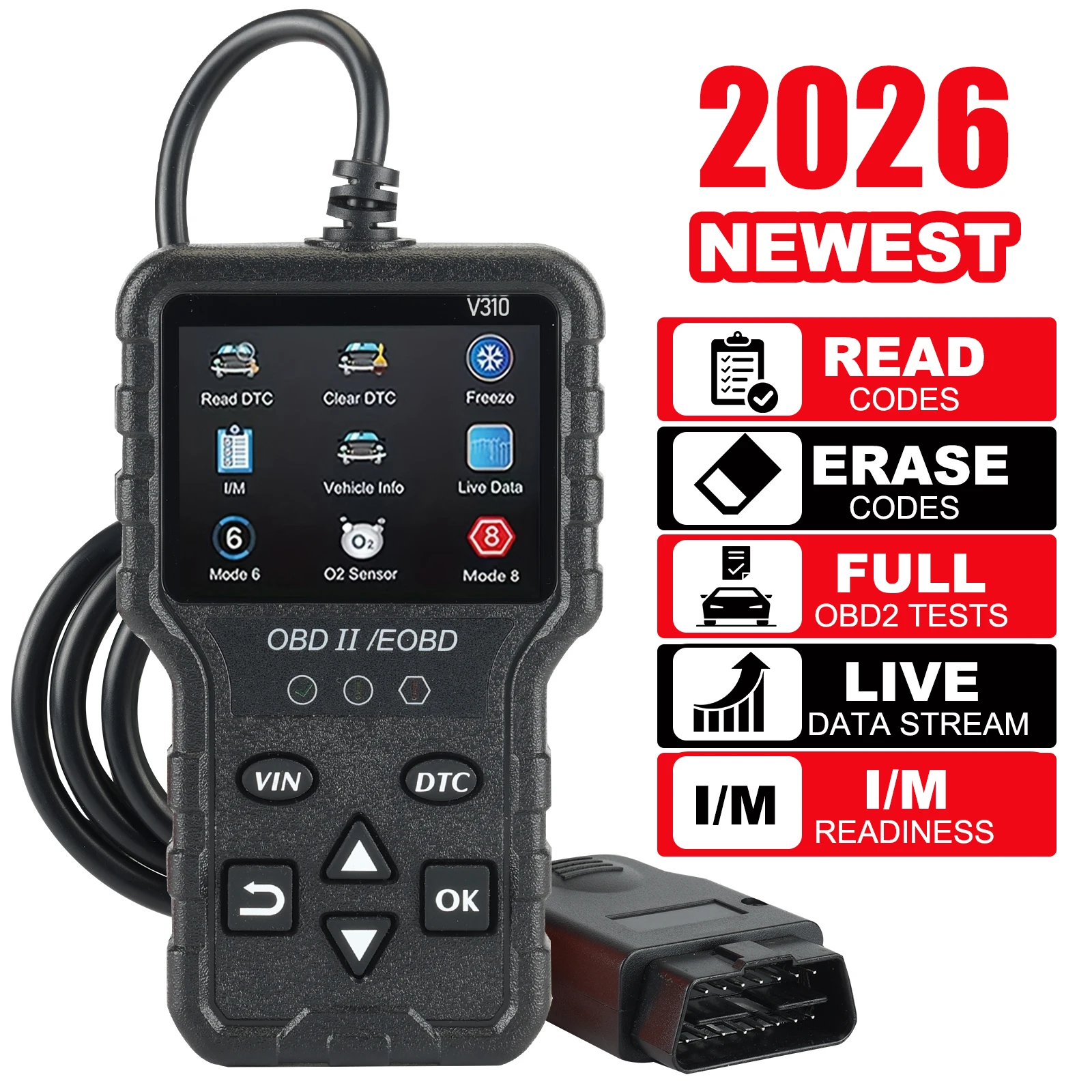 V310 OBD Diagnostic Scanner Auto Car Code Reader And Scanner  Vehicles' Health Inspection Tool