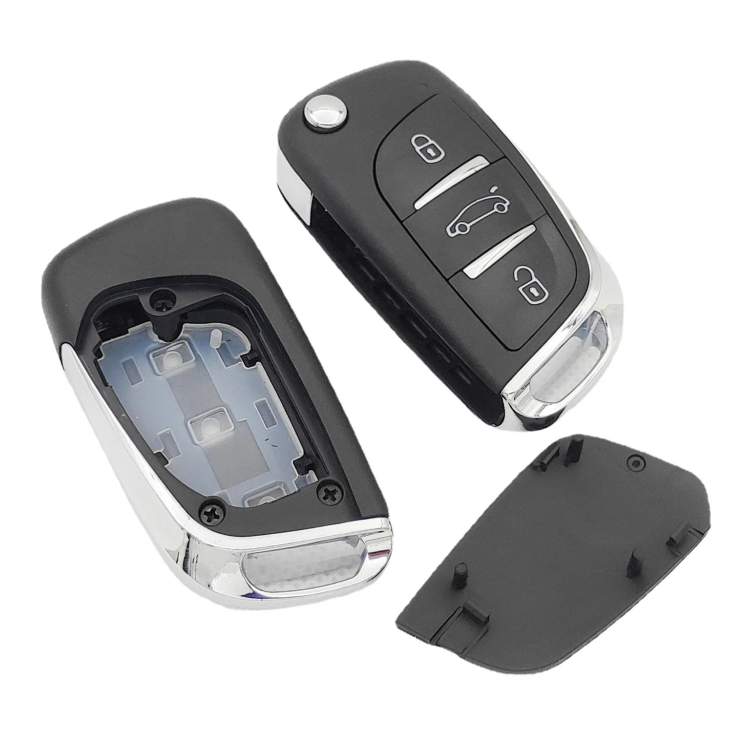 Remote Flip Key Shell Case Universal 3 Buttons Fob Housing DS Style for KEYDIY B11 NB11 Xhorse VVDI XNDS00EN XKDS00EN XEDS01EN
