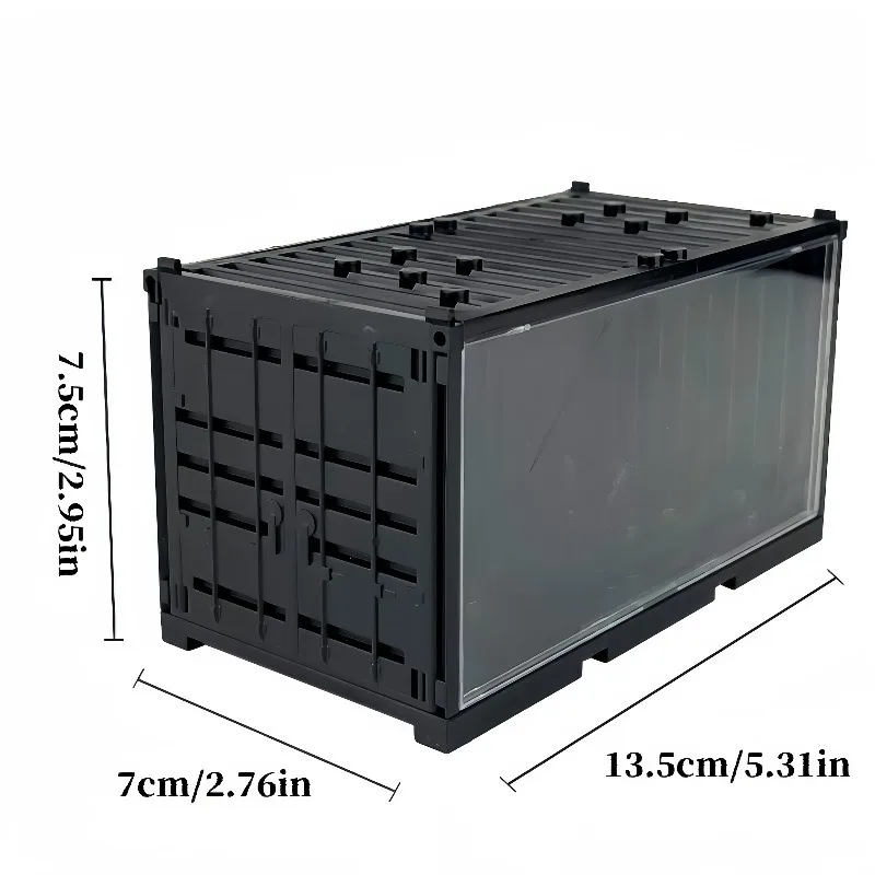 6pcs Toy Display Box Miniature Desktop Container Storing Mini Figures MOC Military Scene Building Model Additions Storage Boxes view 3