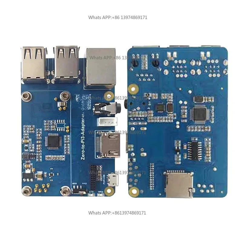 Zero 2W USB 2.0 Hub Expansion Board - 100Mbps RJ45 Ethernet + Audio Jack & Pogo n Power Supply