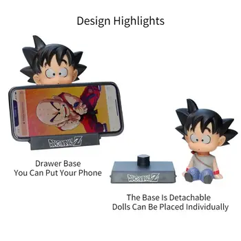 Supporto per telefono con bambola Dragon Ball Z, personaggio anime Son Goku Crilin che scuote la testa, ornamenti per auto, accessori per auto, giocattoli per bambini 6 best sales accessori per auto dragon ball - №2
