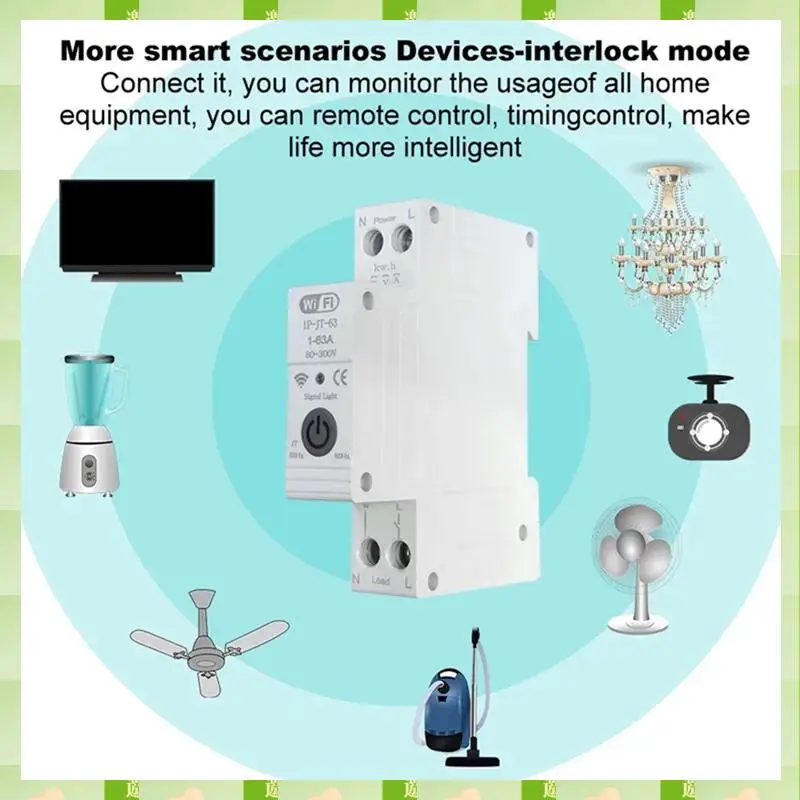 2025 Tuya Smart Circuit Breaker With Reclosing Timer Energy Meter KWH Monitor Overload Protect For Alexa,Tuya Smart Circuit Brea