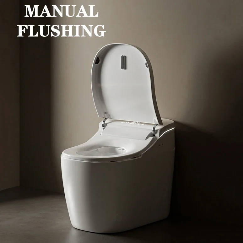 

-Modern Bathroom Sanitary Ware Automatic Flush Toilets Bowl Intelligent Ceramic One Piece Smart Toilets