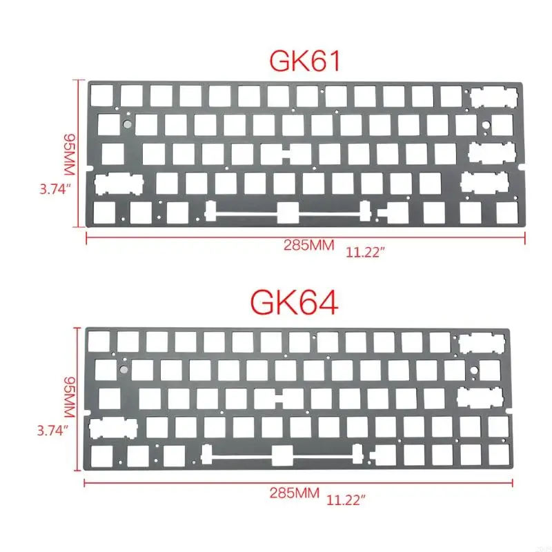 203bアルミニウムプレートポジショニングボードGH60 XD64 DZ60 GK61 GK64 GK64X GK64XSのためのプレートマウントスタビライザー