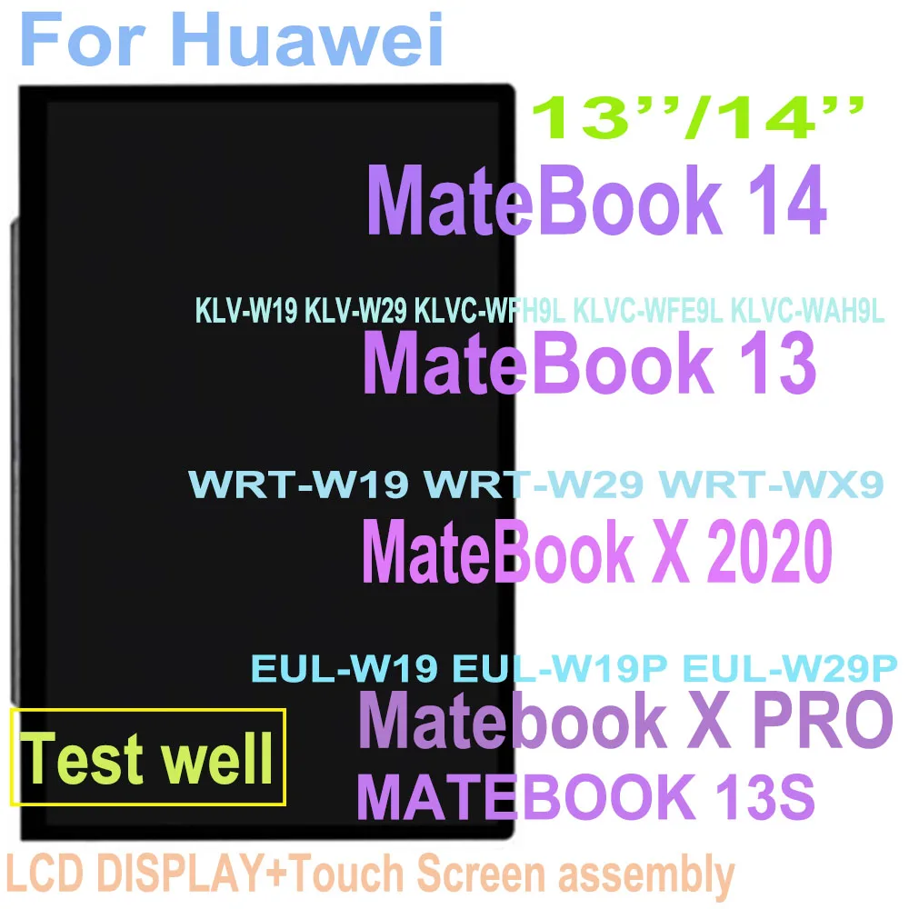 For Huawei MateBook 13 WRT-W19 WRT-W29 WRT-WX9 Matebook 14 KLV-W19 KLV-W29L KLVL-W56W KLVC-WFE9 X PRO LCD Display Touch Screen 