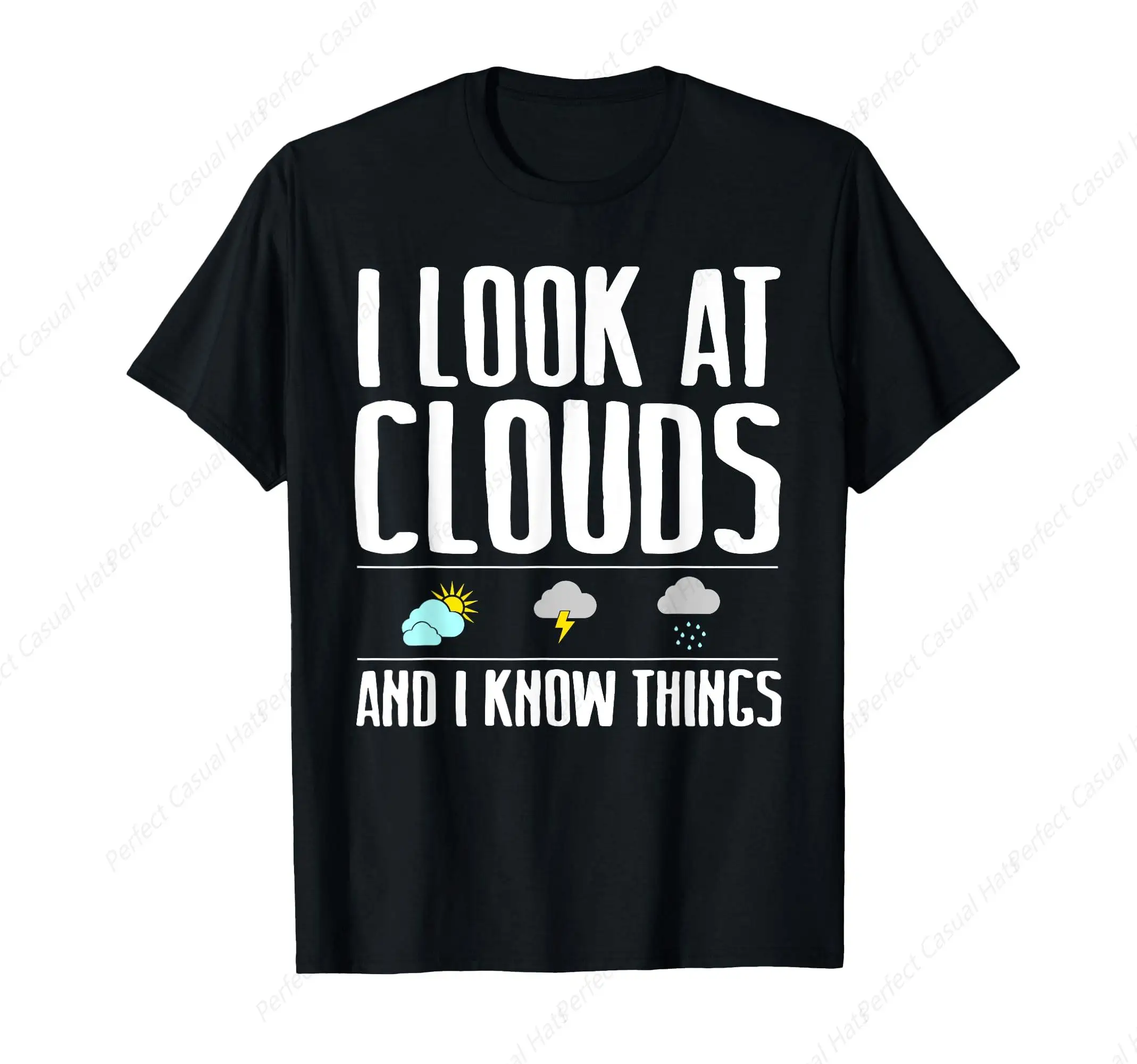 Funny Meteorologist Gift Cool Chaser Weather Forecast Clouds T-Shirt Men Women Leisure Drop Pure Cotton Loose Couple Tee