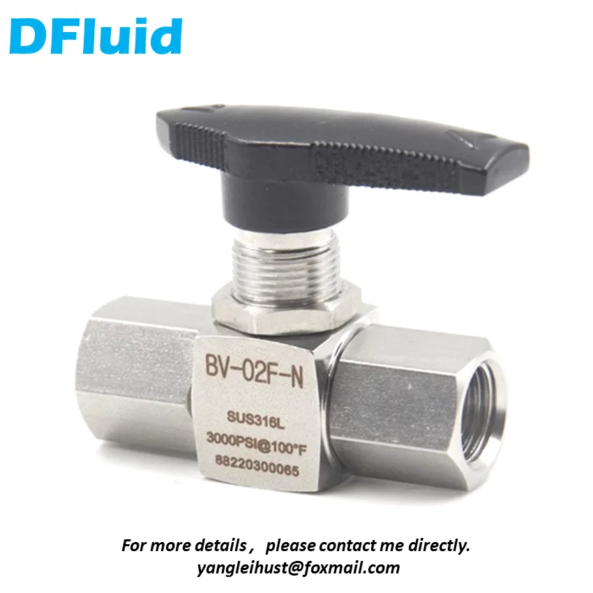 Stainless Steel 316 BALL VALVE 3000psig 20MPa High Pressure Female NPT 1/8