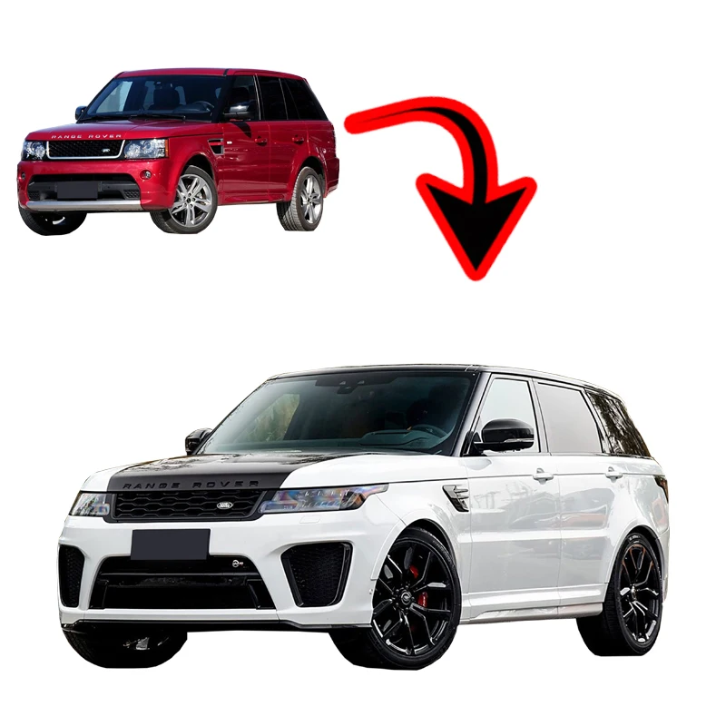 

2022 SVR Body Kit for 2005-2012 for Range Rover Sport New Front and Rear Bumper Upgrade with Front Surround Assembly