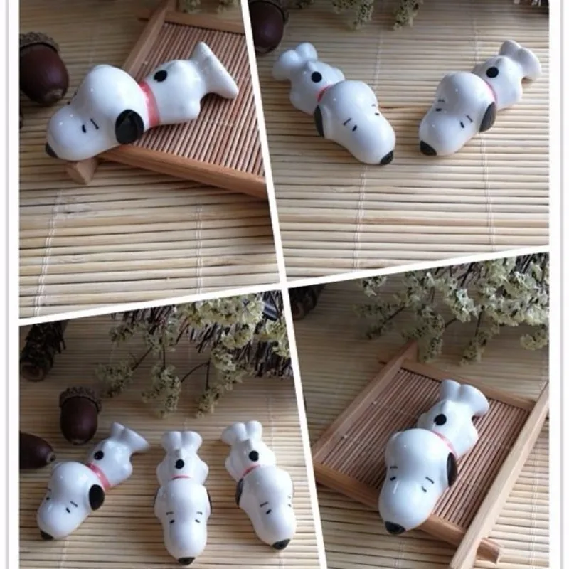 Hiasan kartun lucu Snoopy, ornamen kecil dekorasi desktop keramik portabel tampilan tinggi modis kreatif baru untuk pria dan wanita