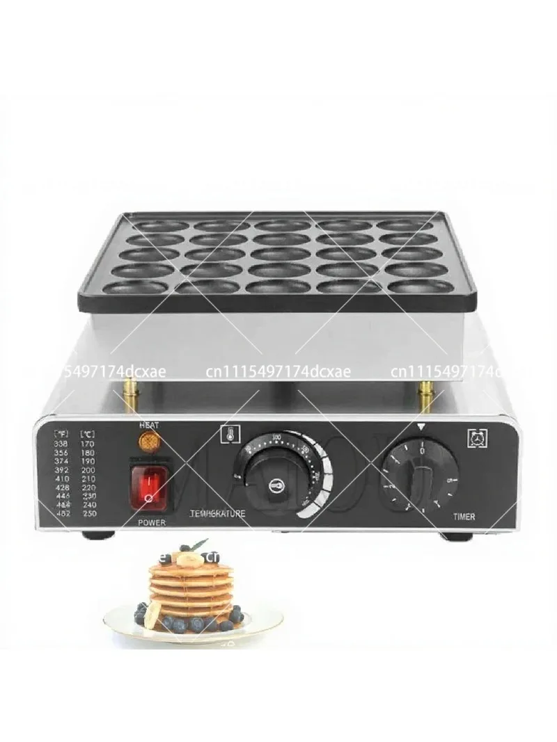 Heart Shaped Mini Dutch Pancake Maker Electric Waffle Machine 25 Holes Non Stick
