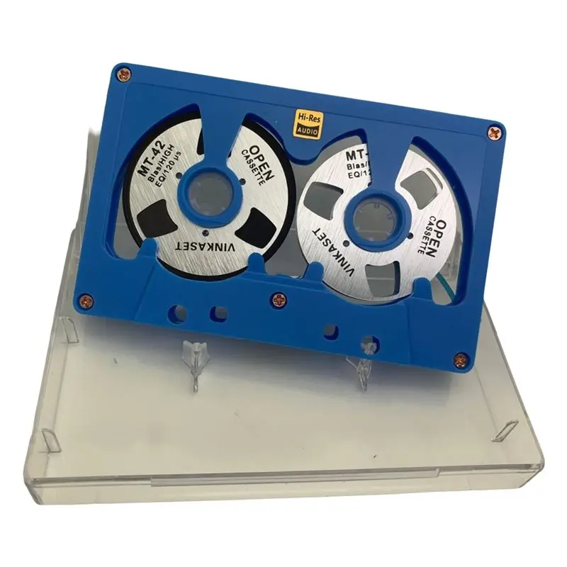 

【A69Z】Ретро 50-минутная пустая аудиокассета с катушкой-катушкой, двухсторонняя металлическая лента, полый чехол для записи