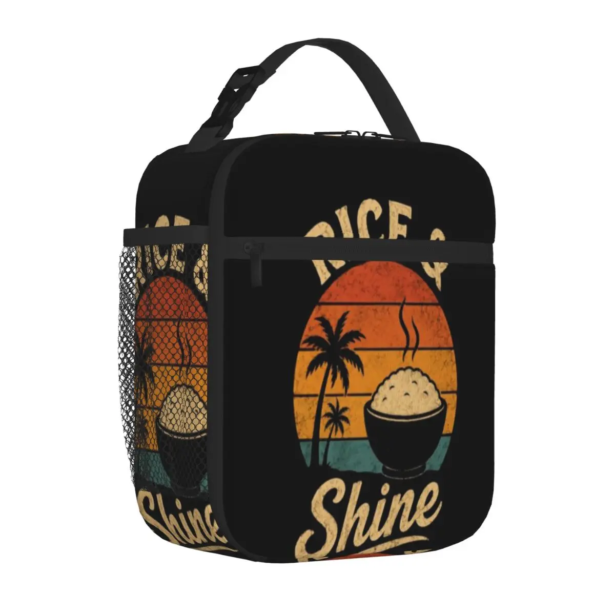 Hot Sale Rice Shine Foodie Pun Breakfast Lover Travel Style Outdoor Lunch Bag Safari Lunch Lightweight Lunch Bag