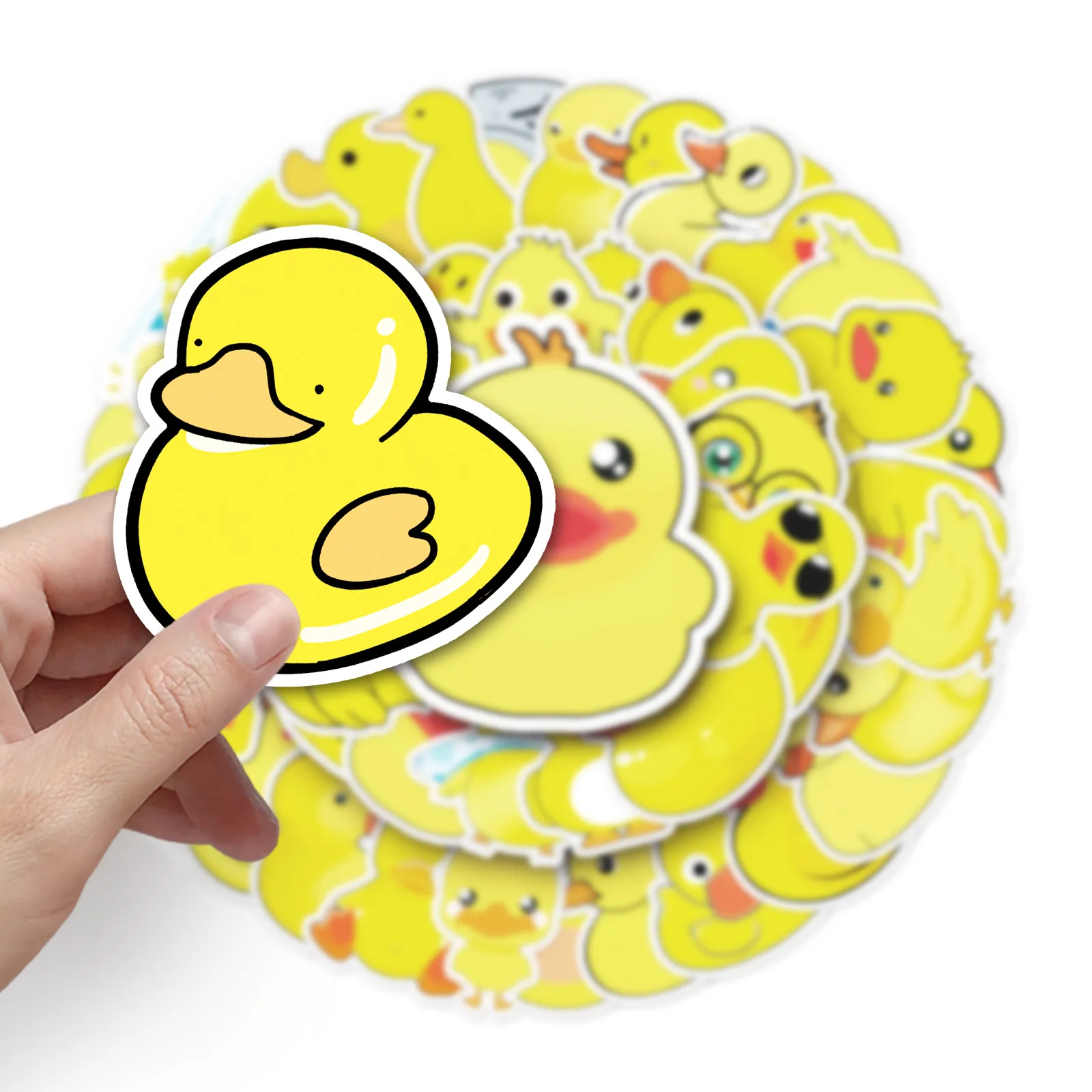 10/30/50PCS Yellow Duck Graffiti Stickers Cartoon Waterproof Stickers Skateboard Suitcase Decorative Stickers Wholesale