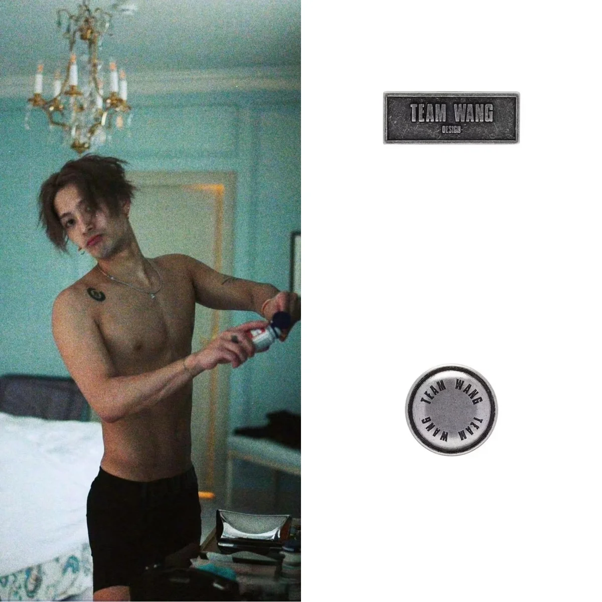 Kpop Мужская группа GOT7 Member Jackson Wang Брошь в одном стиле TEAM WANG Оригинальная одна же модель Старая брошь