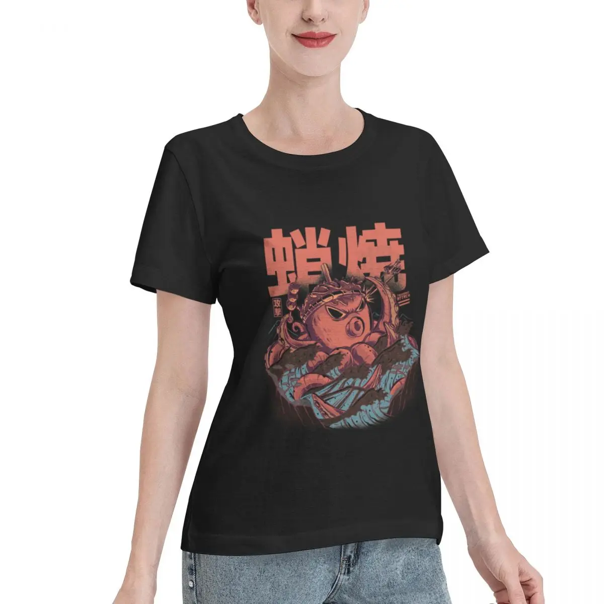 Budget Friendly Takoyaki Attack Women's T-shirt Grunge Breathable Cotton Tee