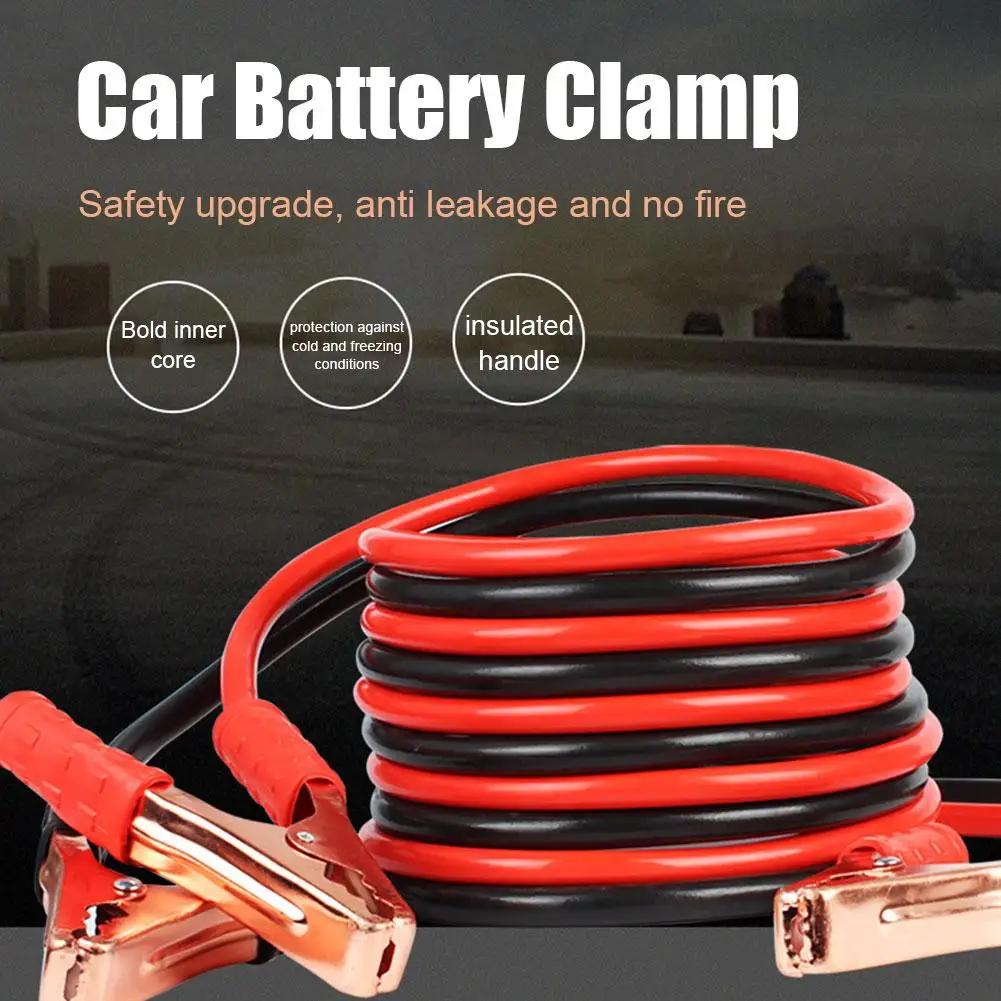 1.8M 500A Car Battery Jump Cable Booster Alligator Electric Line Leads SUV Clamps Double-ended Van Starter Emergency Jump Clips image 3