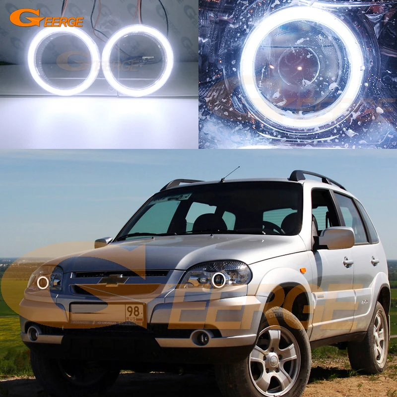 

For Chevrolet Niva 2009 2010 2011 2012 2013 2014 2015 Excellent Day Light Ultra Bright COB Led Angel Eyes Kit Halo Rings