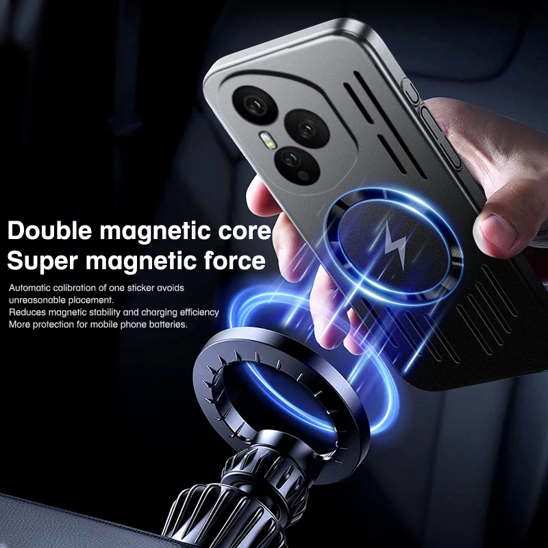 Magsafe magnético de carregamento sem fio ultra fino dissipação de calor à prova de choque caso de telefone para honra 400 x60 x70 magia 6 7 pro lite