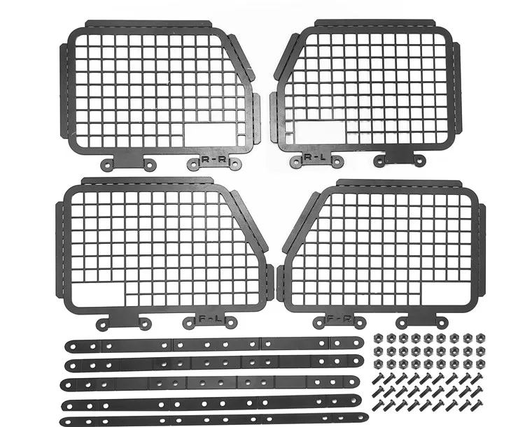 4 pieces of metal foldable window protective mesh suitable for 1:10 Defender Trax Trx-4 Trx4 Rc remote control car accessories