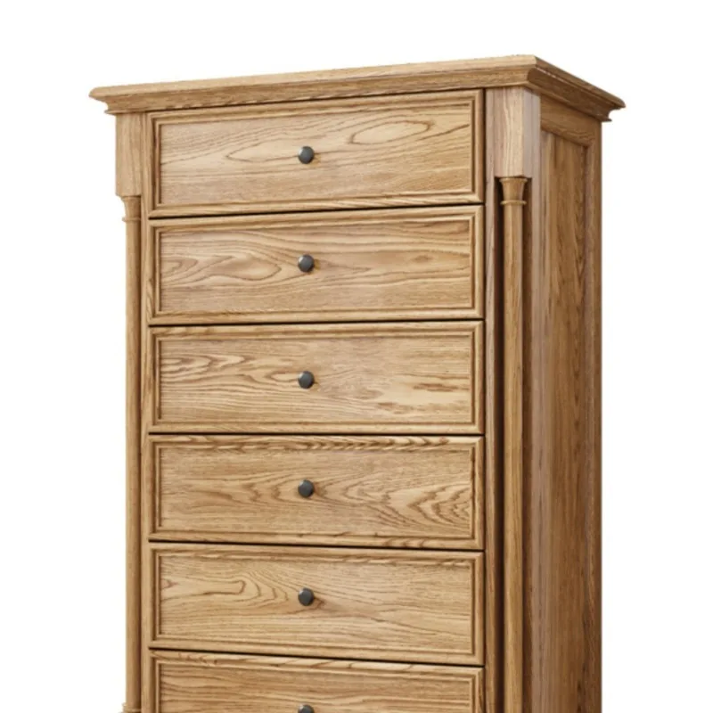 

Cherry wood Japanese-style solid wood six-chest cabinet Nordic bedroom modern simple furniture Oak cabinet Bucket cabinet