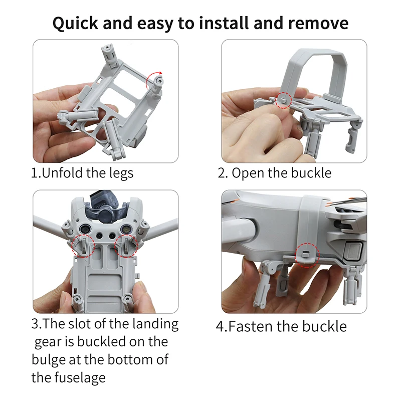 Tren de aterrizaje plegable para Mini 3 Pro, soporte de extensión, Protector extensor de piernas para DJI Mini 3 Pro, accesorios protectores para drones