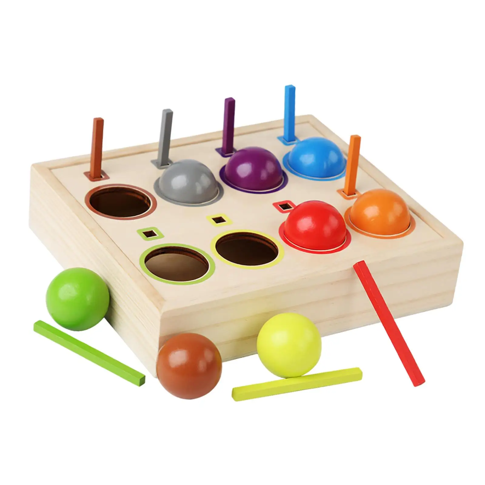 

Rainbow Ball Matching Toy Baby Montessori Toy for Age 1 2 3 4 Holiday Gifts