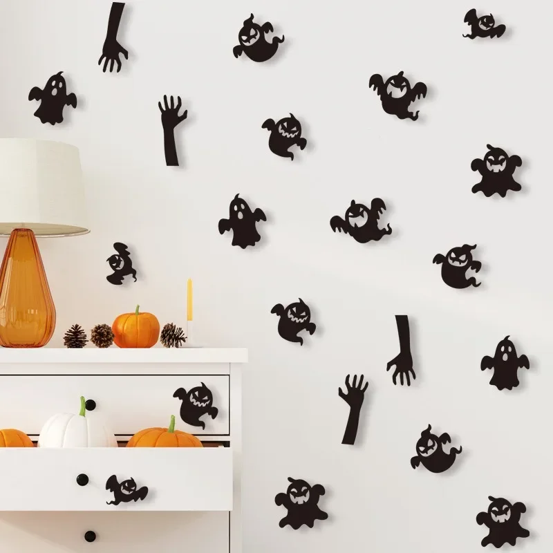 Halloween Decorations for Home Spider 3D Bat Halloween Decoration Ghost Hand Stereo DIY Wall Sticker Self-Adhesive Cute Decor