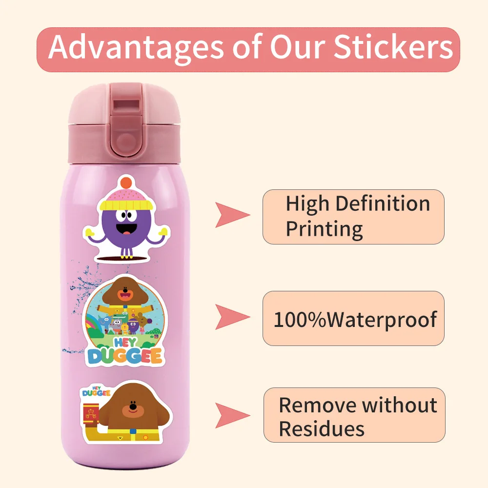 55PCS 만화 헤이 더기 유아 교육 스티커 DIY 전화기 노트북 여행가방 스케이트보드 그래피티 데칼 아이들을 위한 재미있는 장난감