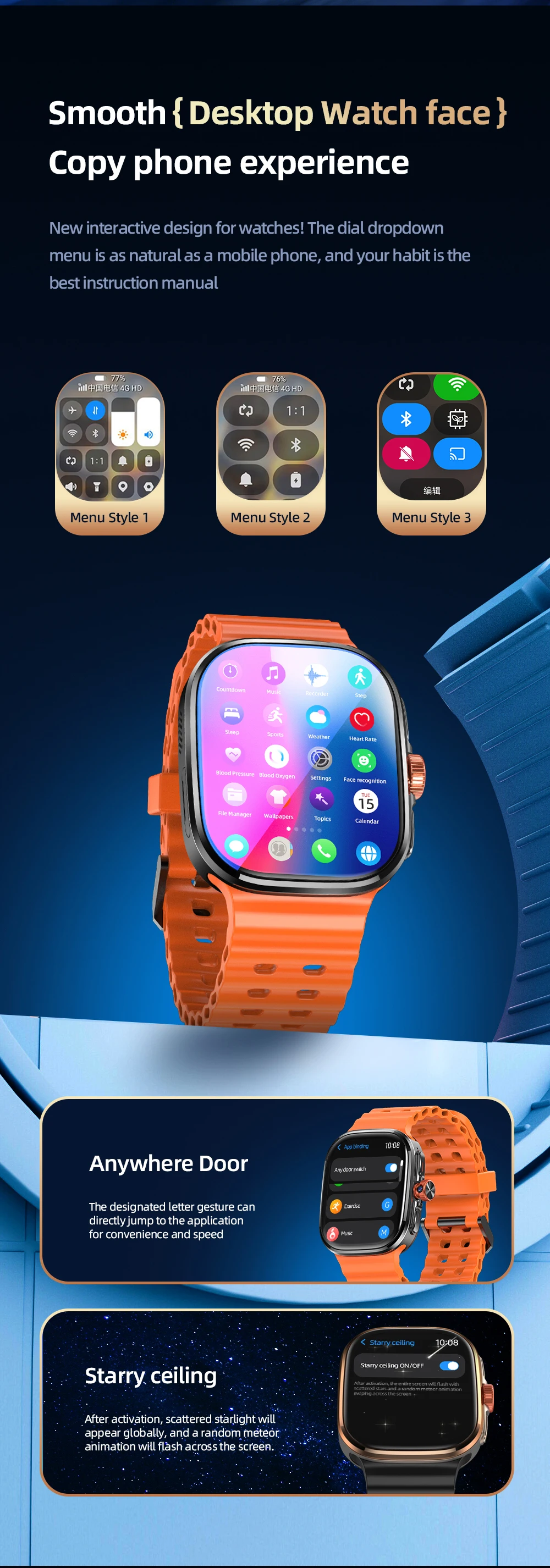 Original M99 Android Smart Watch 2.4inch Amoled 5G LTE Smartwatch With 900W Rotary Camera GPS WIFI Sim Card Slot NFC App Store