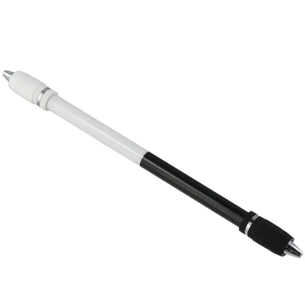 White Pen Spinning Heavy Weighted Black PC Spin Pen Non Slip Coated Office