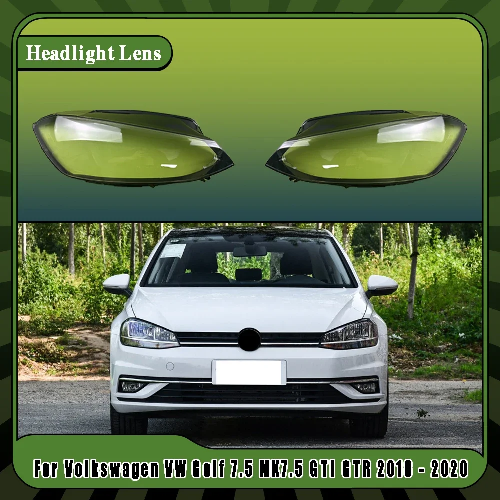 Transparent Car Headlamp Lens Glass Shell Lamp Lampshade Headlight Cover For Volkswagen VW Golf 7.5 MK7.5 GTI GTR 2018 2019 2020