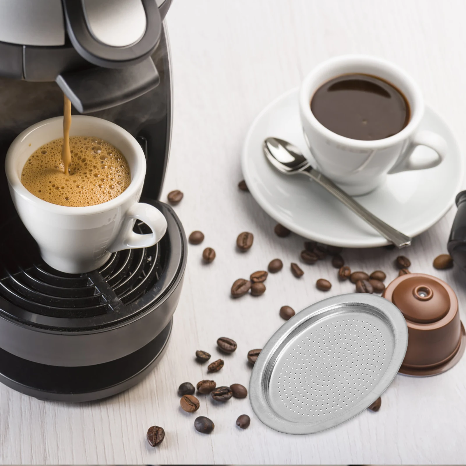 

1Set Silicone Gasket for Coffee Pot 6 Cup with Stainless Steel Filter Easy Install Replacement Sealing Rings Grade