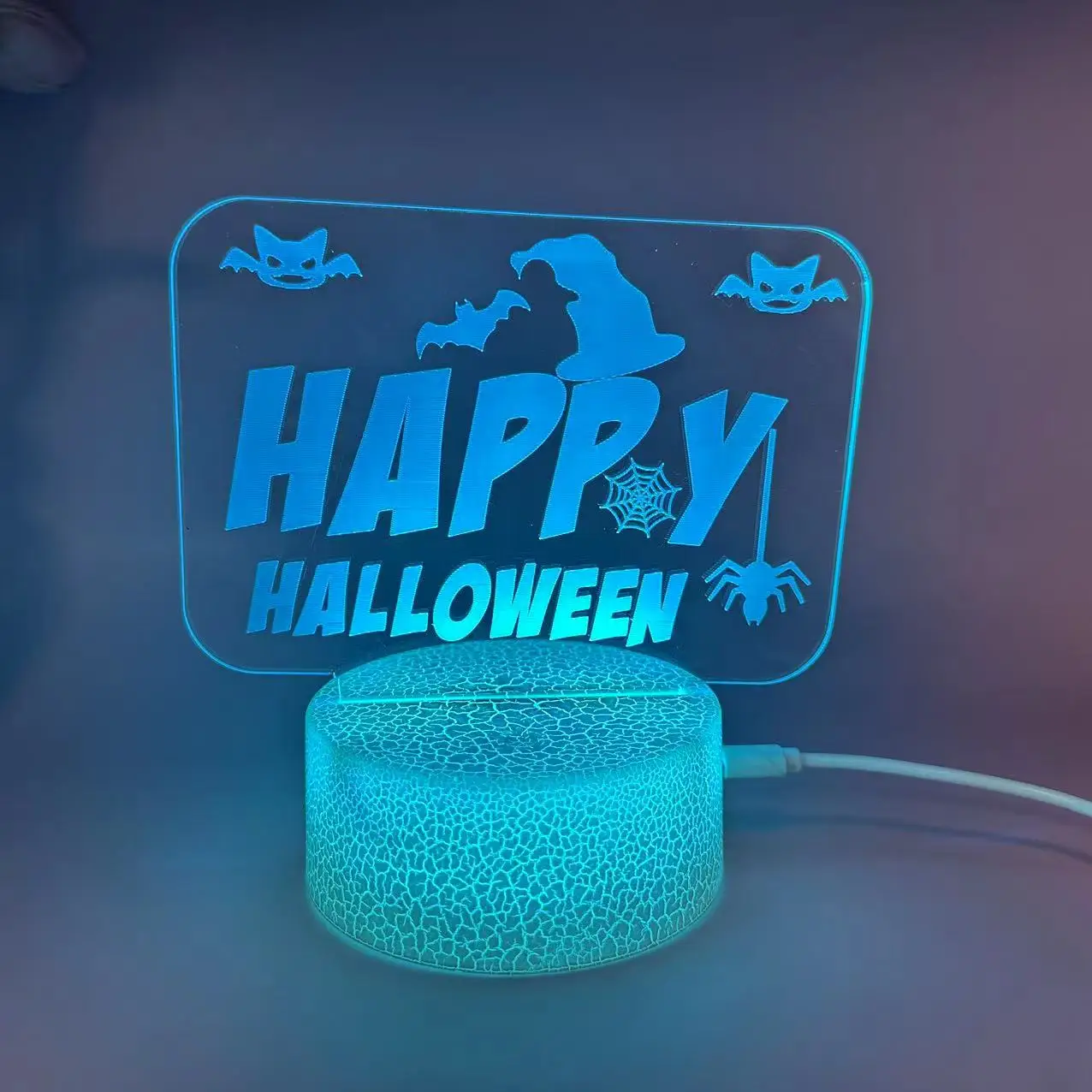 Cross-border new Halloween colorful night light LED touch remote control creative gift high appearance level