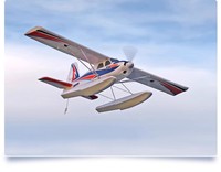 FMS 1400mm Kingfisher PNP Trainer Beginner Water Plane With Flaps Floats Skis Reflex Gyro RC Airplane  Model Aircraft Avion