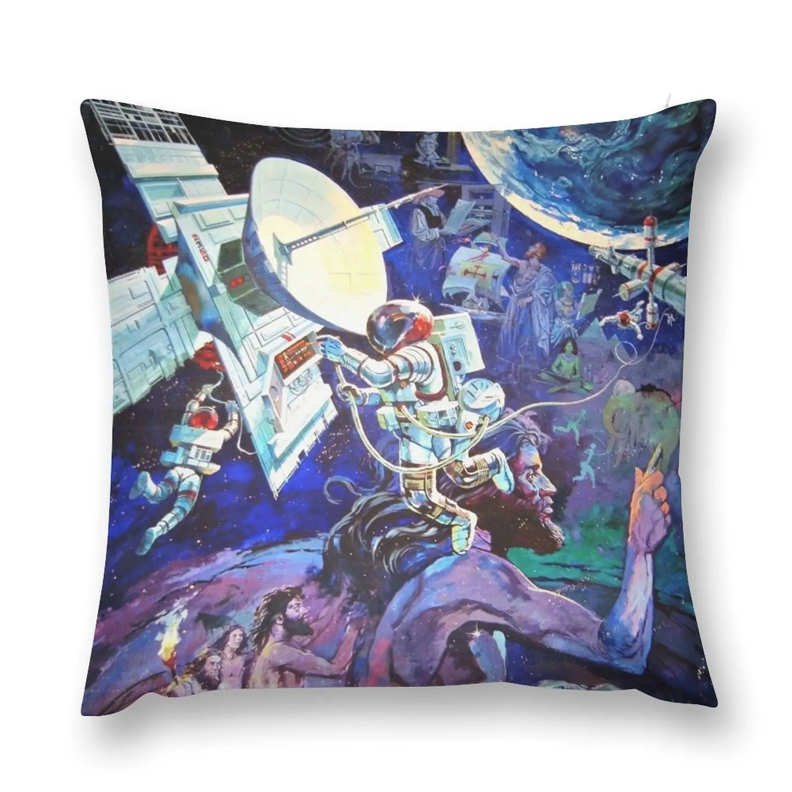 

Spaceship Earth Mural Throw Pillow Pillowcases Bed Cushions Decorative Pillow Covers For Sofa luxury decor pillow