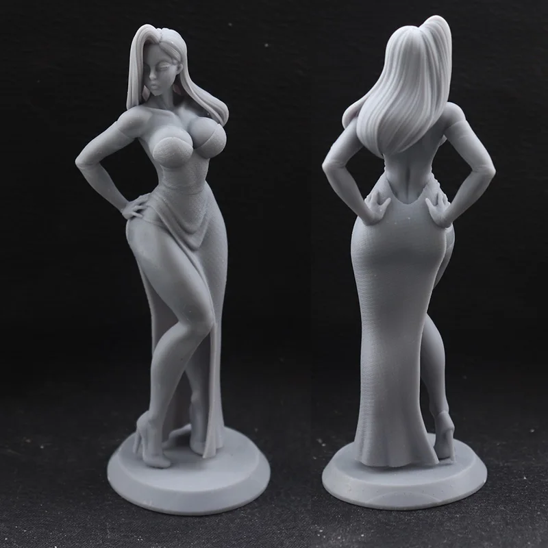 1/18 100mm 1/24 75mm 수지 모델 피규어 모델 만화 소녀 Unpainted 조각 그림 No Color RW-1011