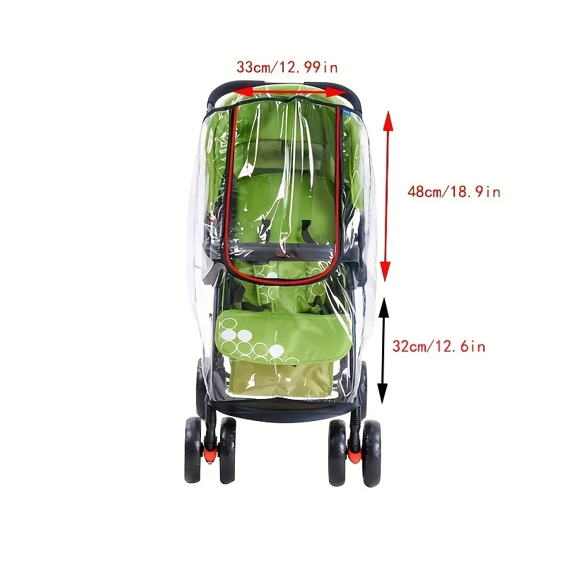 1pc Portable Universal Waterproof Rain Cover Wind Dust Shield Canopy Baby Strollers Pushchair Babies Mosquito Net Stroller Cover view 6