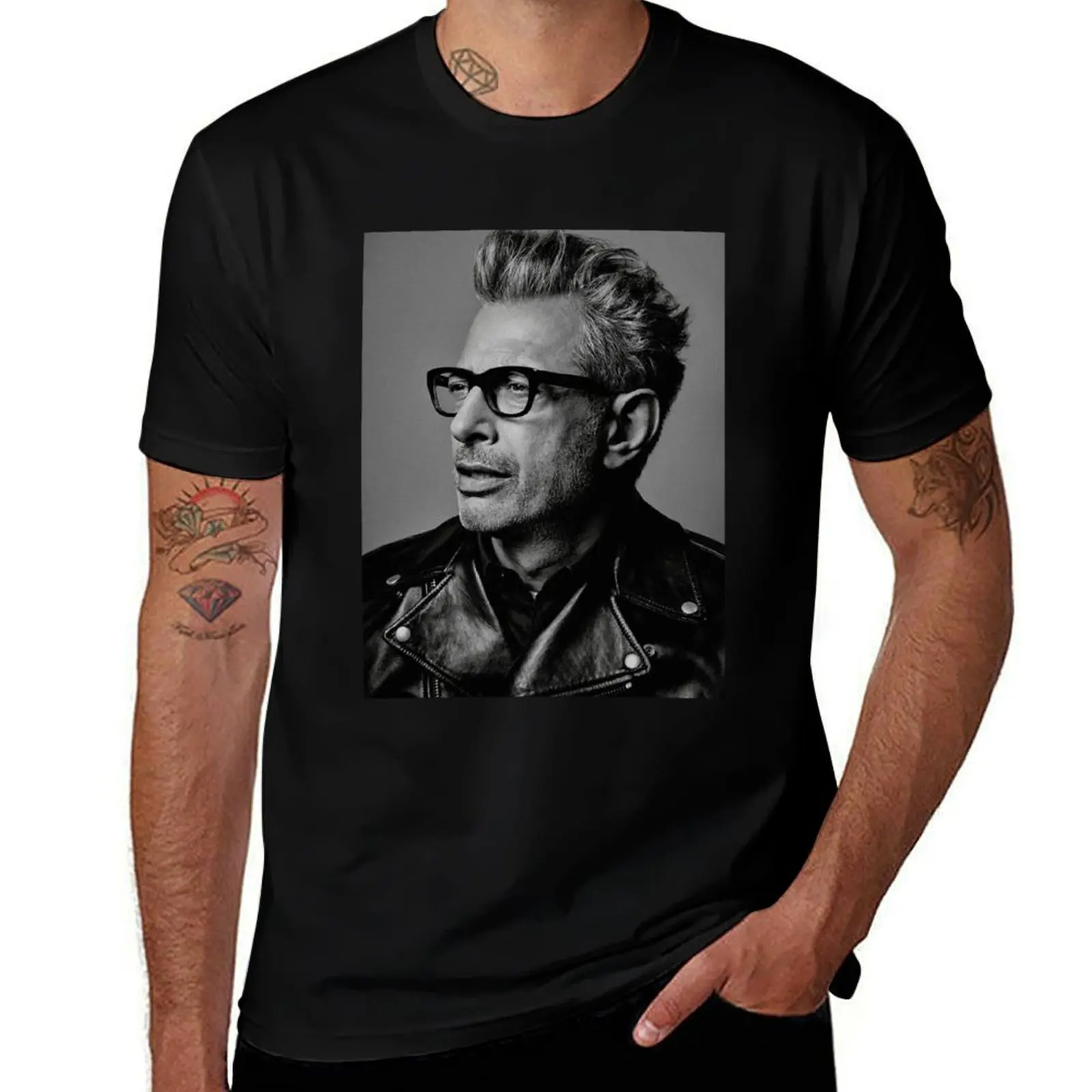 Jeff Goldblum serious T-Shirt t shirt for man 100 percent cotton T-Shirt