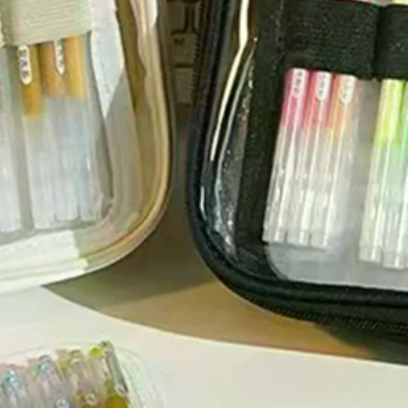 حقيبة أقلام ملونة محاسبة يدوية سعة كبيرة حقيبة تخزين القلم يمكن أن تحمل 36/108 جل أقلام حقيبة أدوات مكتبية محمولة #1