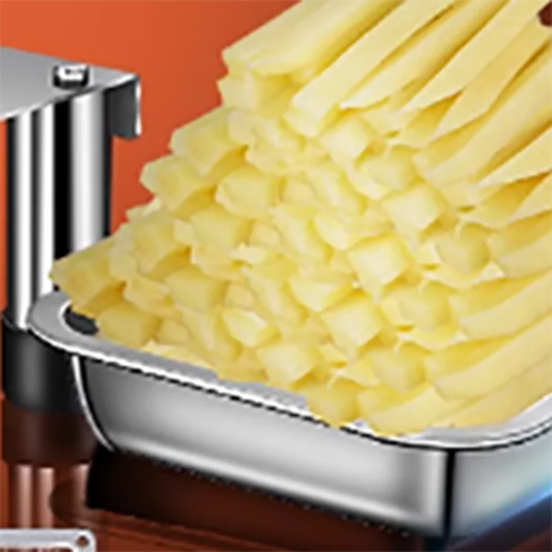 Commercial Potato Chipper Manual Vegetable Cutting Machine Food Cutter with Adjustable Thickness Setting